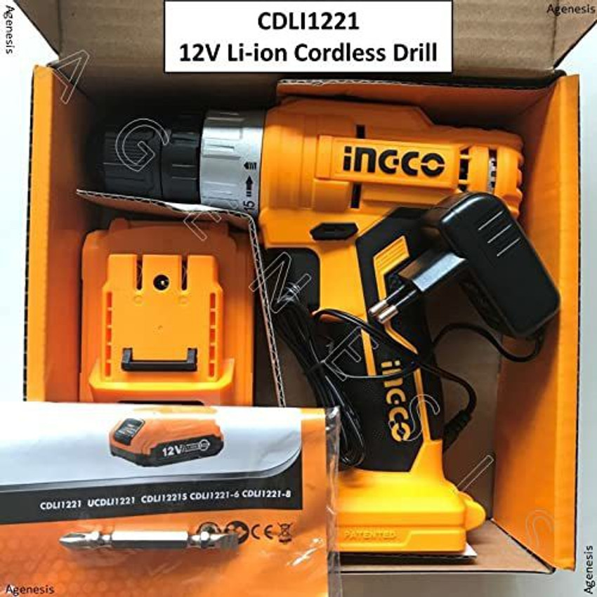 INGCO Lithium Ion cordless drill CDLI1221 12V Lithium Ion 1.5Ah