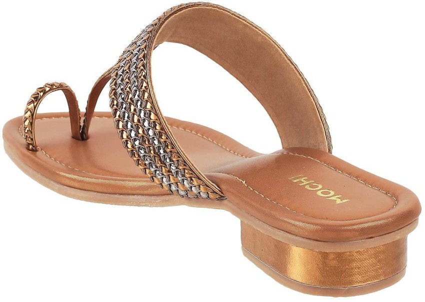 Buy Mochi Girls Antique-Gold Party Sandals Online