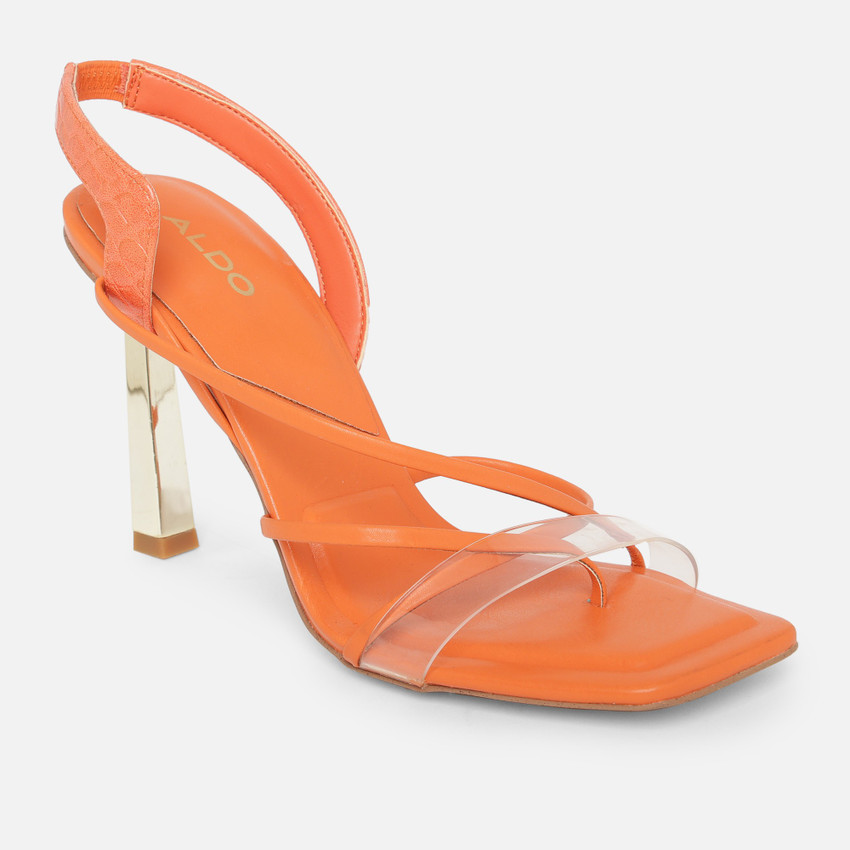 Orange hot sale clear heels