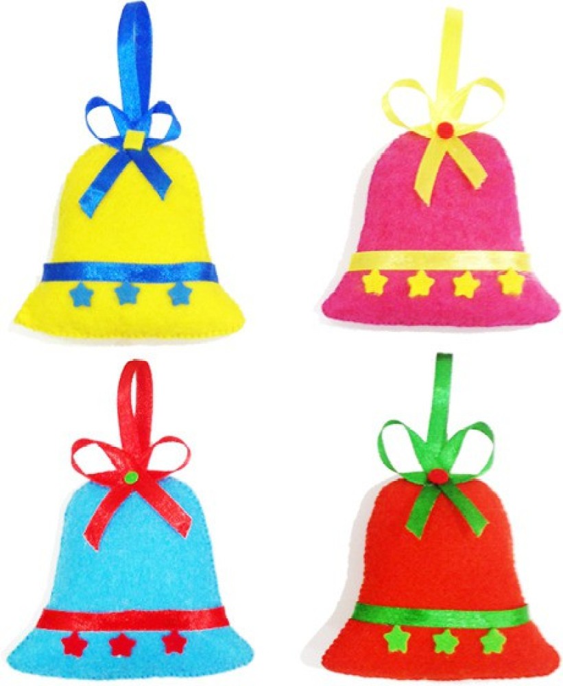 crazy crafts Christmas Party 3D Bells Tree Felt Handmade Hanging Ornaments  Pack of 4 Price in India - Buy crazy crafts Christmas Party 3D Bells Tree  Felt Handmade Hanging Ornaments Pack of