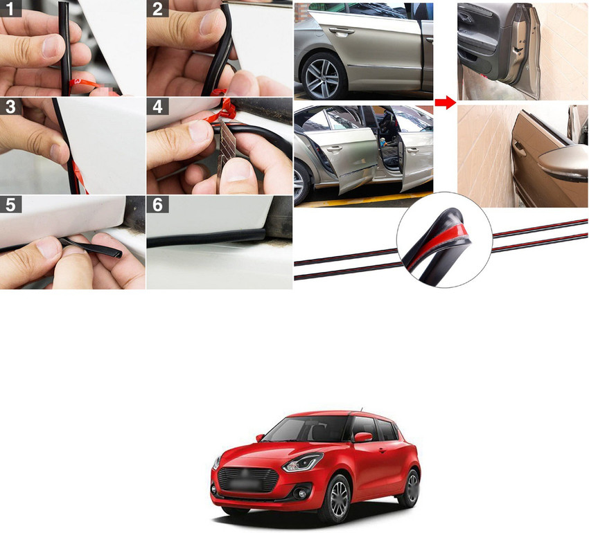 PROEDITION Car Door Edge Guards Clear Rubber Seal Protector U