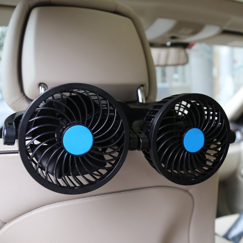 FABTEC New* Big airflow Low noise Double Headed Premium Quality Car Fan  Free Adjustment of 360 degrees Horizontal and Vertical Direction With Two  Speed of High & Low Level. 100% Pure Copper