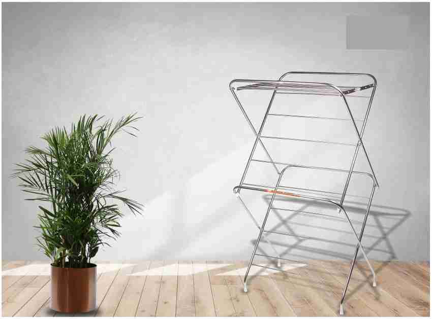Vasnam Steel Floor Cloth Dryer Stand Heavy 15 Rods Stainless Steel Fordable Cloth Drying Stand Compact Design Easy Movement Sturdy Water Proof Price in India Buy Vasnam Steel Floor Cloth Dryer