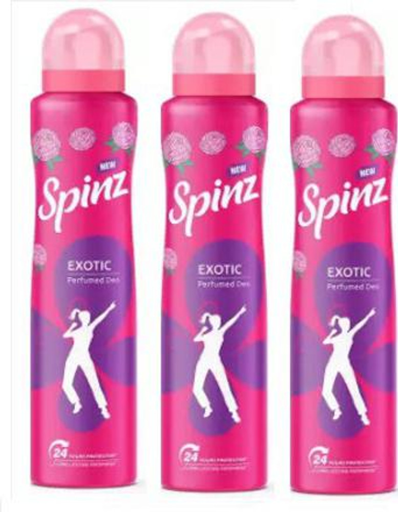 Spinz 3 EXOYIC DEODORANT 200 ML EACH PACK OF 3 . Perfume Body