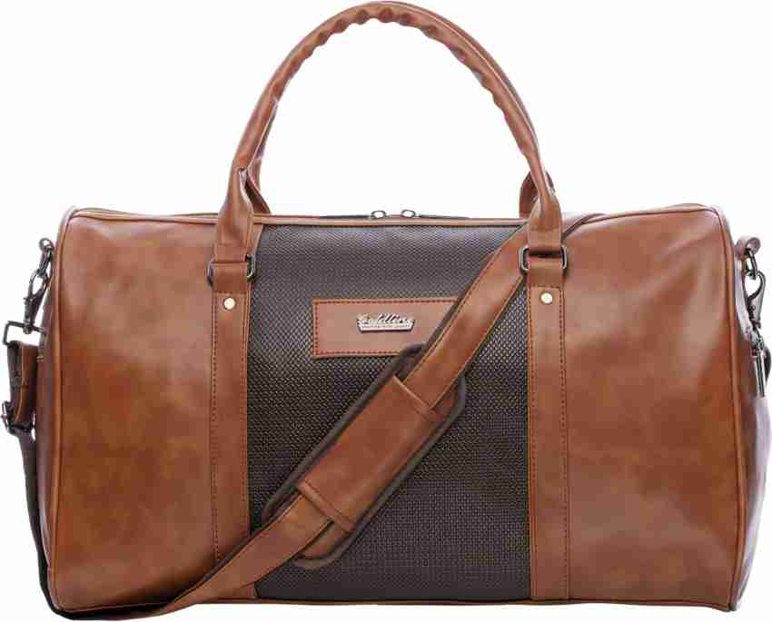 VGN LTHR WOVEN TOTE tan Travel bag 400702