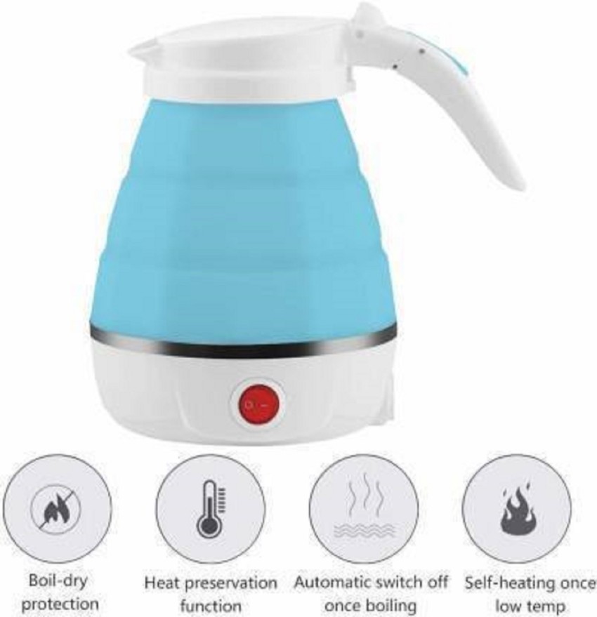 Silicone Travel 600ml Foldable Water Heater Jug Collapsible Mini Portable  Electric Kettle for Sale