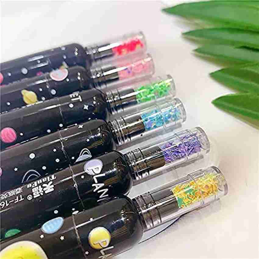 Highlighters Marker Pens Stationery Cute Space Theme Bottle Shaped