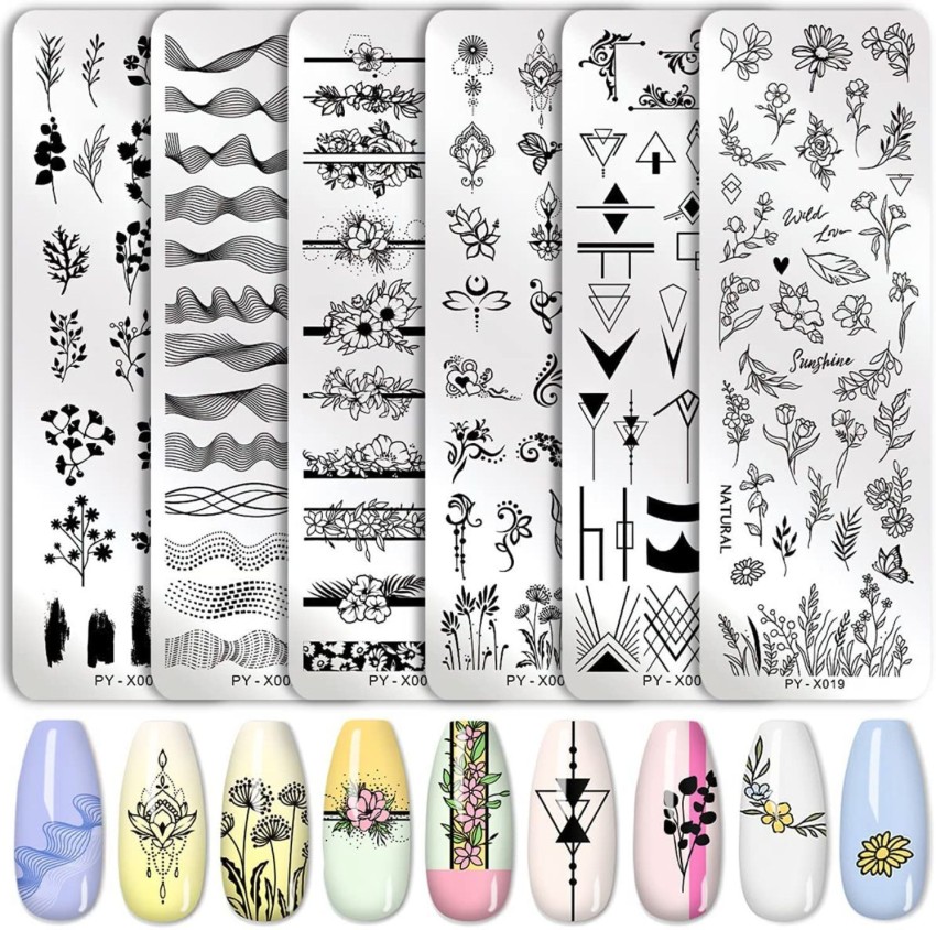 Modern Masterpiece (m217) - Nail Stamping Plate | Nail stamping plates,  Modern nails, Nail stamping
