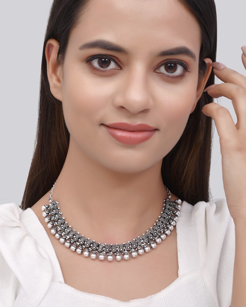 Buy quality 92.5 Sterling Silver Necklace Set in Vadodara