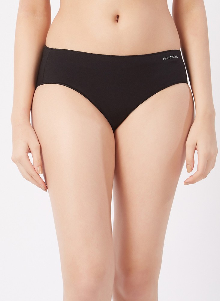 FRUIT OF THE LOOM Women Bikini Black Panty - Buy FRUIT OF THE LOOM Women  Bikini Black Panty Online at Best Prices in India