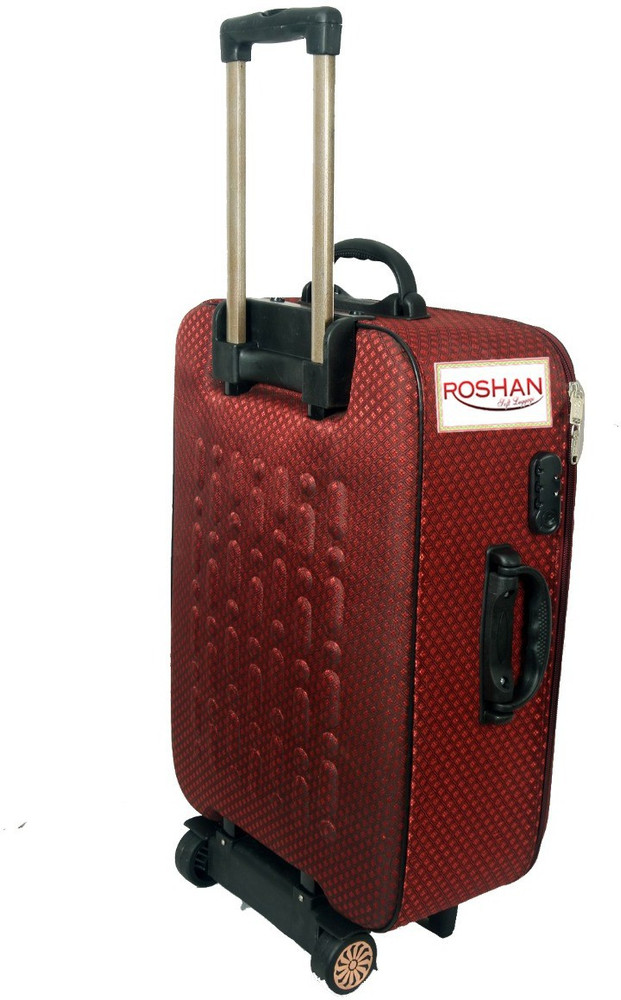roshan TROLLEY SUITCASE TYPE BAG Expandable Cabin Check in Set 2 Wheels 28 inch RED Price in India Flipkart