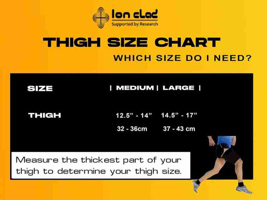Ion clad Thigh Compression Sleeve for Women and MenLeg Wraps