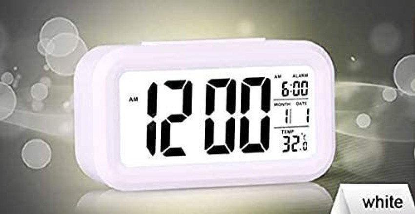 LCD Screen Digital Clock Car Dashboard Desk Stopwatch Alarm W/Flexible Stand