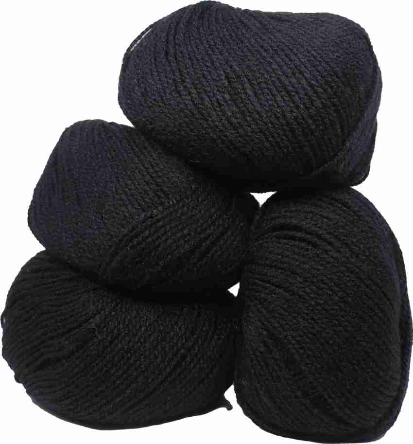 Black knitting wool deals