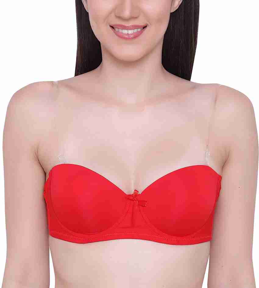Red Cotton Dezire Transparent Strap Padded Bra, For Inner Wear at Rs  80/piece in Delhi