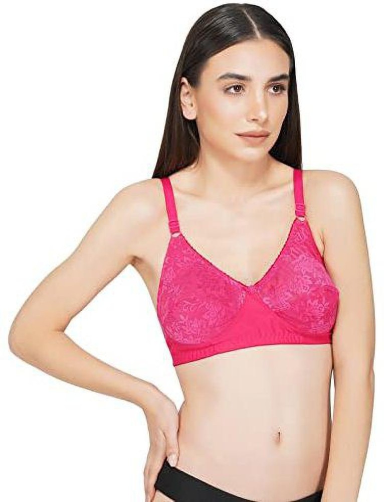 Buy Cotton lace Bra for Women's Non-Padded Non-Wired Full Coverage