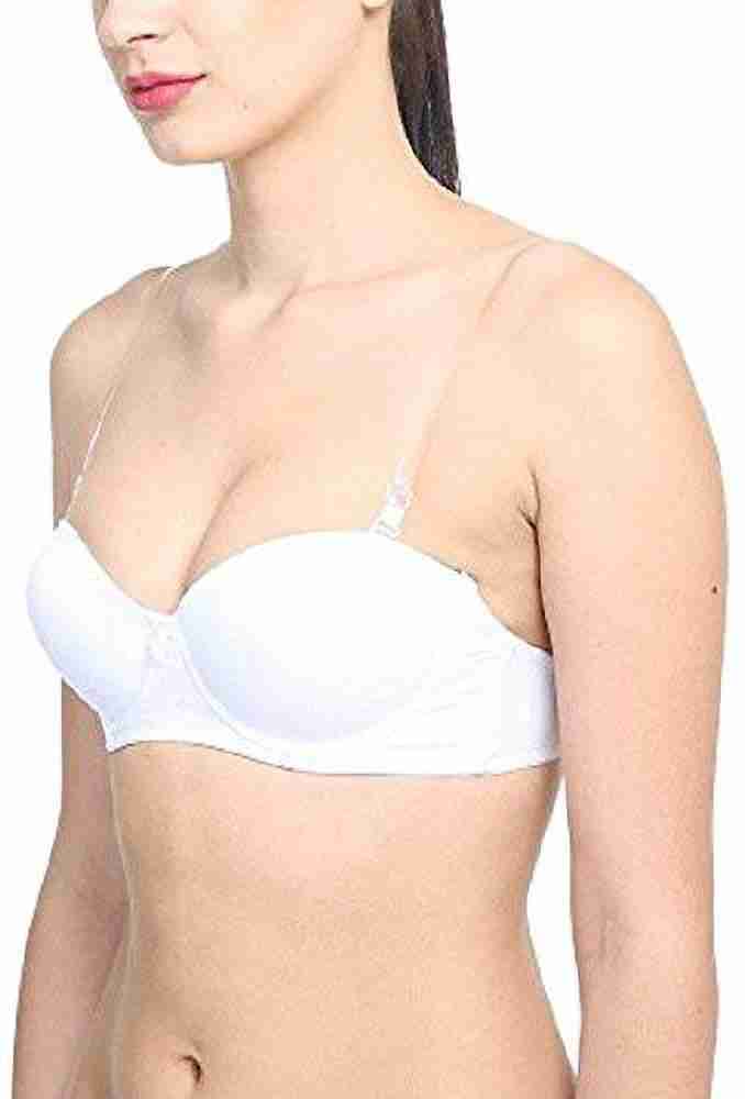 QAUKY Women Cotton Padded Backless Invisible Clear Transparent Bra Women  Balconette Lightly Padded Bra - Buy QAUKY Women Cotton Padded Backless  Invisible Clear Transparent Bra Women Balconette Lightly Padded Bra Online  at