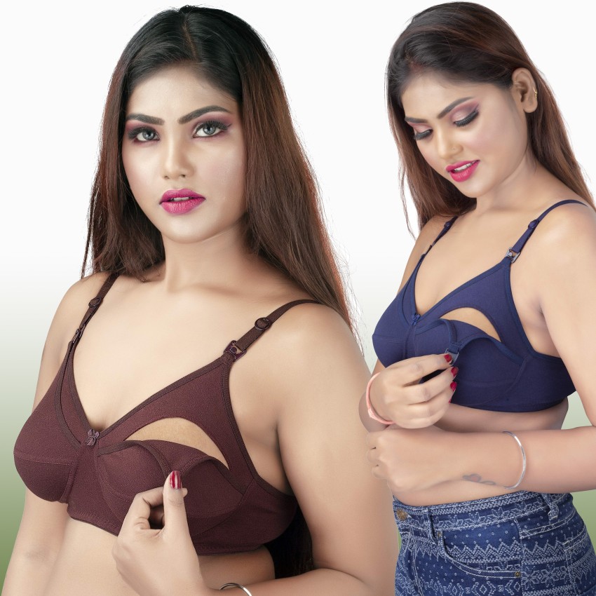 Buy In Beauty Maternity/Nursing Bras Non-Wired, Non-Padded - Pack