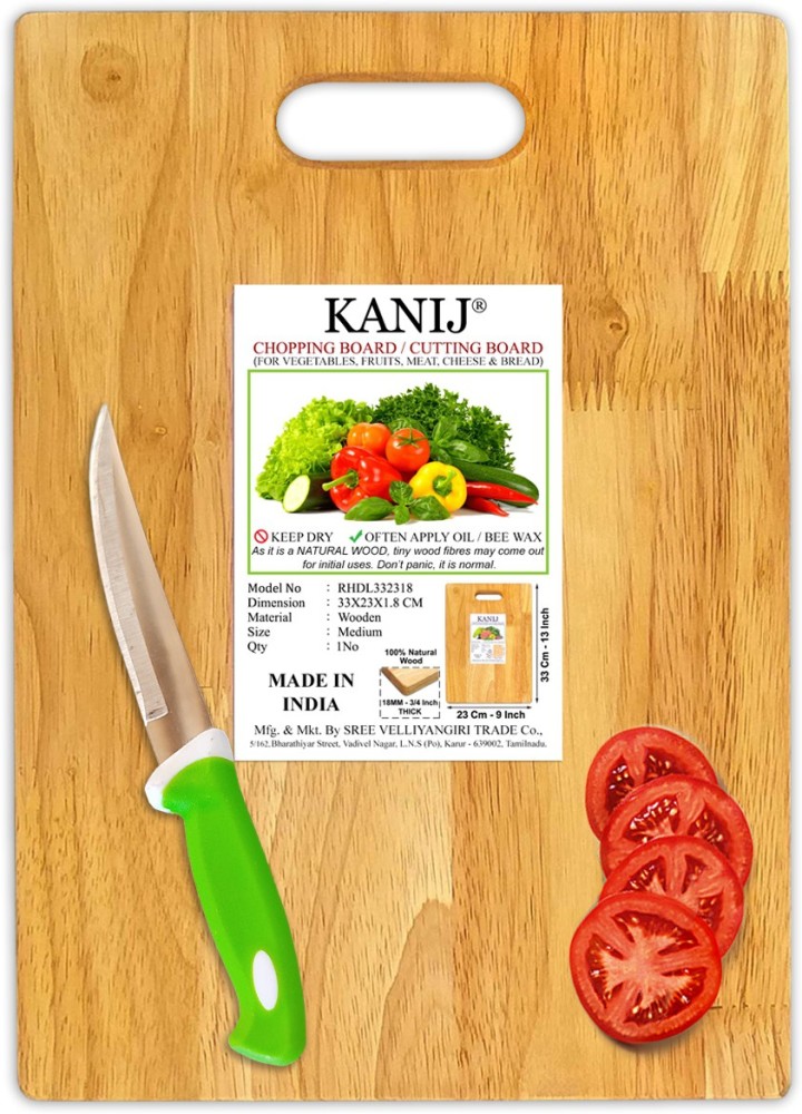 Set of 3] Wood Cutting Board for Chopping Meat, Vegetables, Fruits, Cheese,  Kni