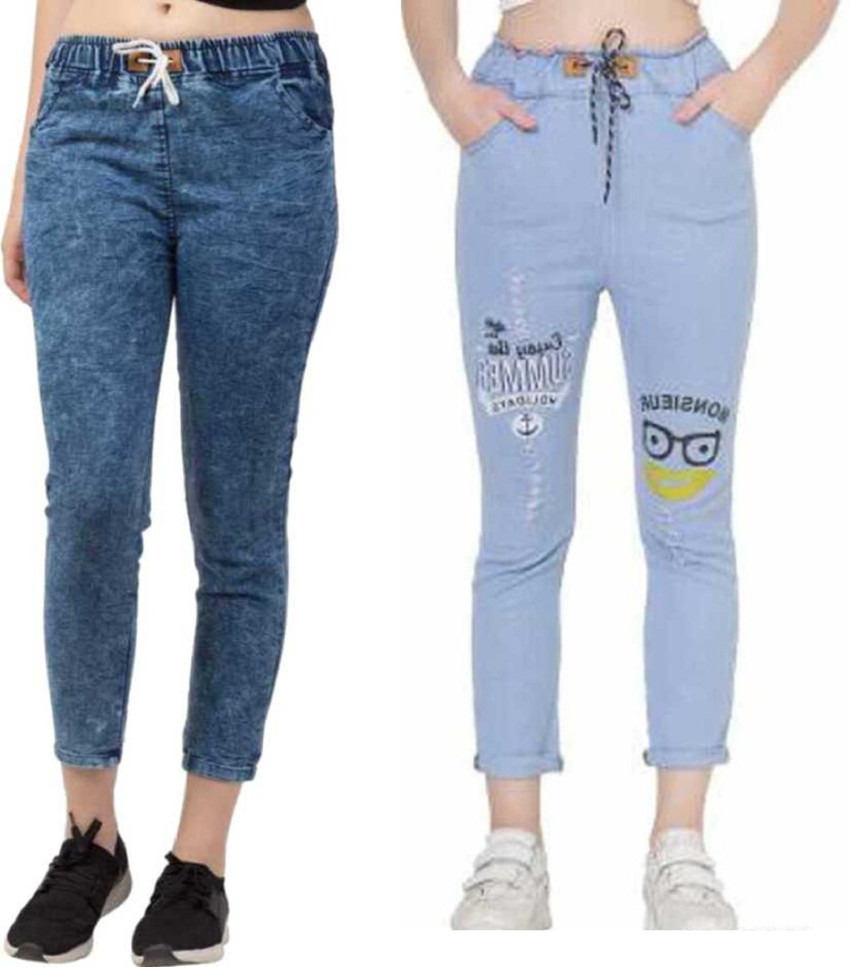 TIPKOO Jogger Fit Women Blue Jeans - Buy TIPKOO Jogger Fit Women Blue Jeans  Online at Best Prices in India