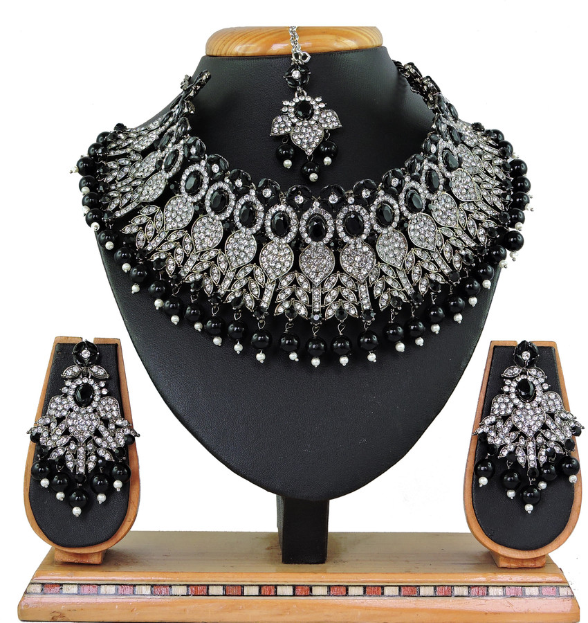 KAHAR CREATION Alloy Gold plated Black Silver Jewellery Set Price in India Buy KAHAR CREATION Alloy Gold plated Black Silver Jewellery Set Online at Best Prices in India Flipkart
