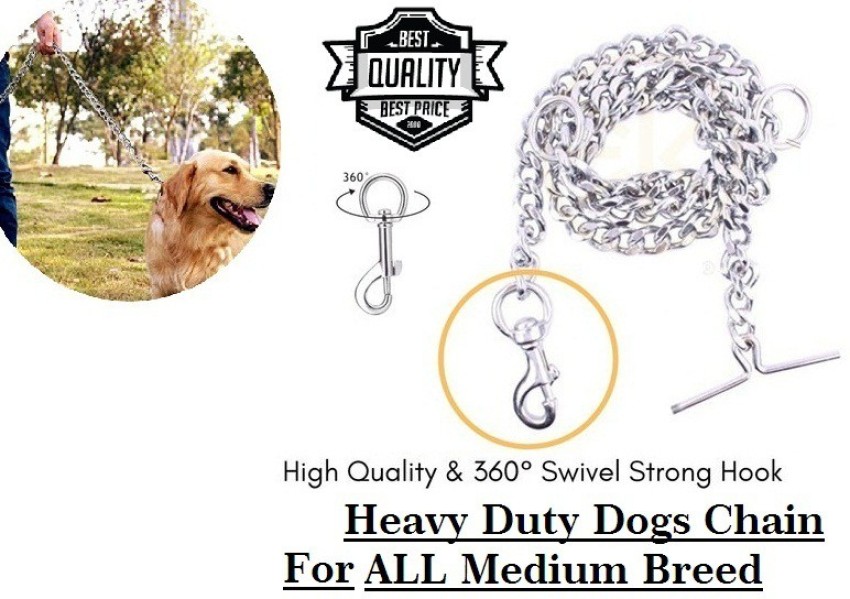 Hachiko Amazing Quality Super Premium Pet Steel Chain Heavy Strength Pet  Chain Leash Heavy Strength Pet heavy Duty Chain Leash Quality Dog Chain  Leash For Heavy Weight Dogs (Steel) 160 cm Dog