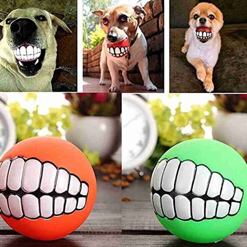 Dog ball with teeth sales
