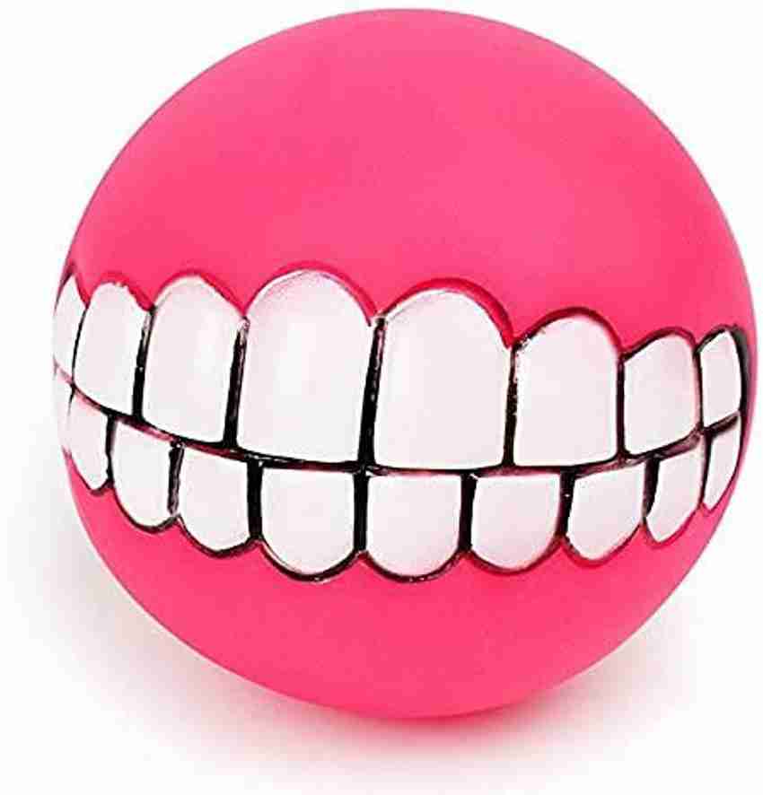DogTrust Dog Trust Pet Dog Ball Teeth Silicon Toy Chew Squeaker