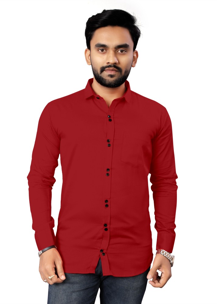 Button up red shirt h 2025 and m