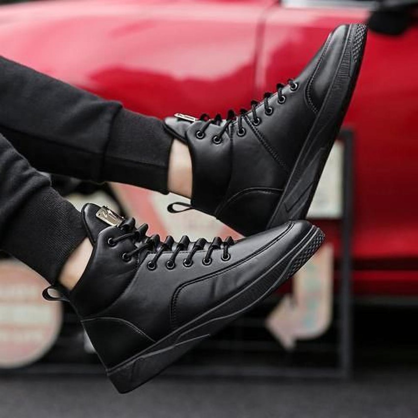 SneakerVilla Present Men's Korean Style High Top Fashion Sneakers/Sports/Casual  Shoes (Black) High Tops For Men - Buy SneakerVilla Present Men's Korean  Style High Top Fashion Sneakers/Sports/Casual Shoes (Black) High Tops For  Men