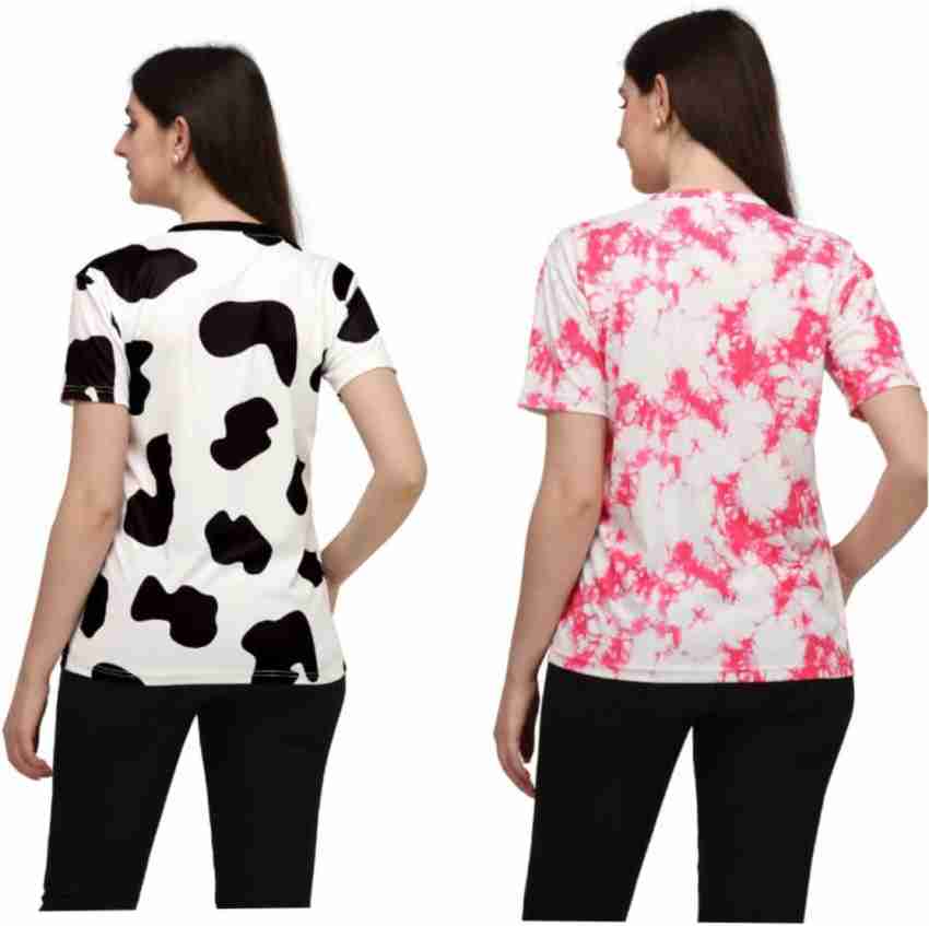 Buy SHRIEZ OversizedPrinted T-Shirt for Women, T-Shirt Combo for Women/Girls  (Pack of 2) Online In India At Discounted Prices
