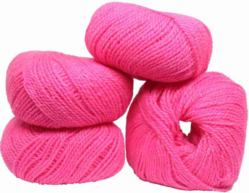 Royal Villa Original Knitting Yarn Wool-2 Ply- Hot Pink Woolen Crochet Yarn  Thread. Wool Yarn for Knitting. Woolen Thread-200gm - Original Knitting  Yarn Wool-2 Ply- Hot Pink Woolen Crochet Yarn Thread. Wool