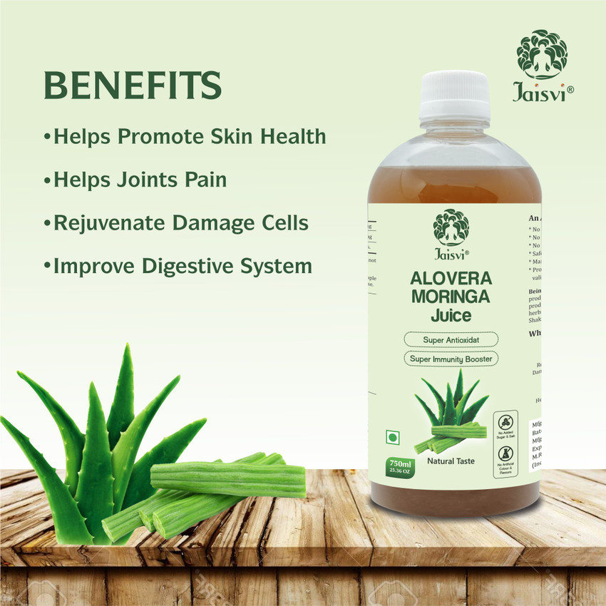 Jaisvi Aloevera Moringa Juice for anemia arthritis and other joint pain 750 ml Price in India Buy Jaisvi Aloevera Moringa Juice for anemia arthritis and other joint pain 750 ml online