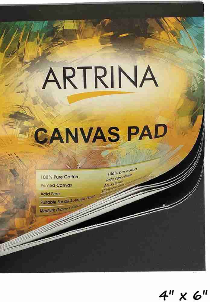 Eascan Art Painting Drawing And Sketch Accessories Cotton Medium Grain Pre  Stretched Linen Painting Canvas Pack Of 1 (12 X 20)