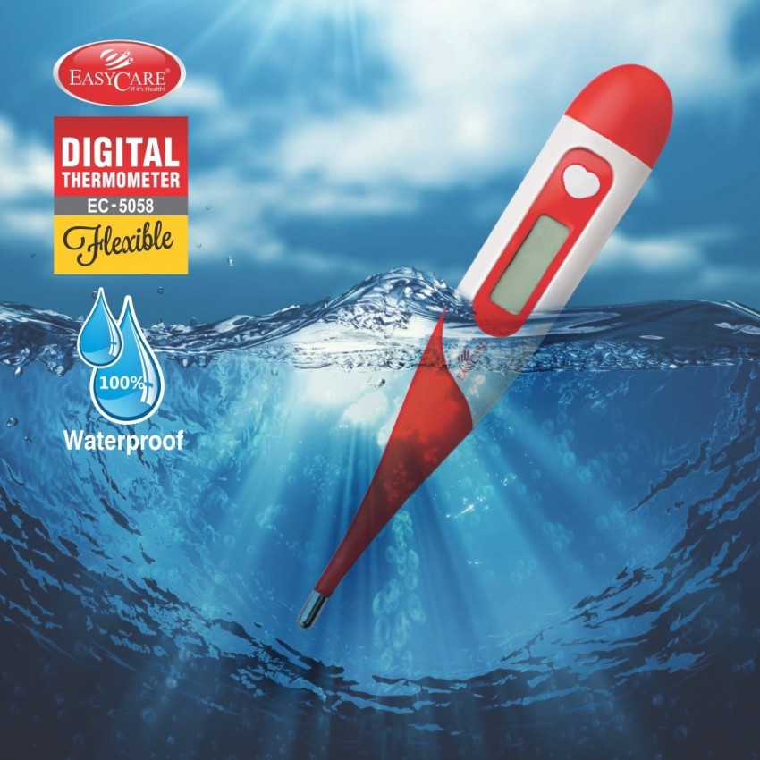 EASYCARE (EC5058) Waterproof Flexible Tip Digital Thermometer with Storage  Case