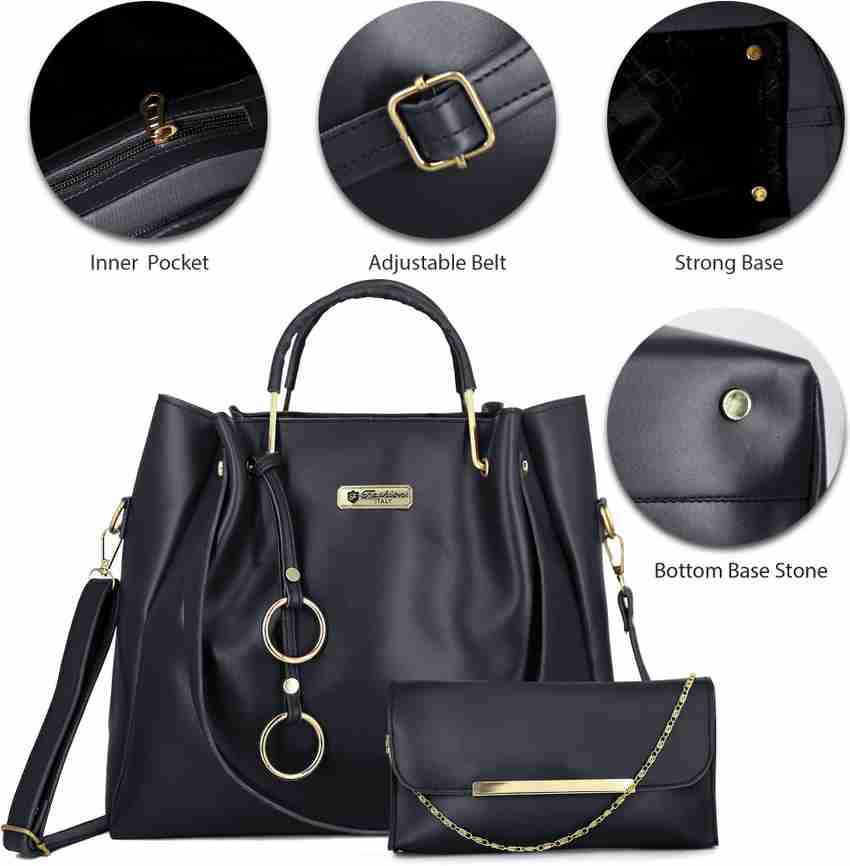 Buy Fashion Italy Women Black Shoulder Bag Black Online Best