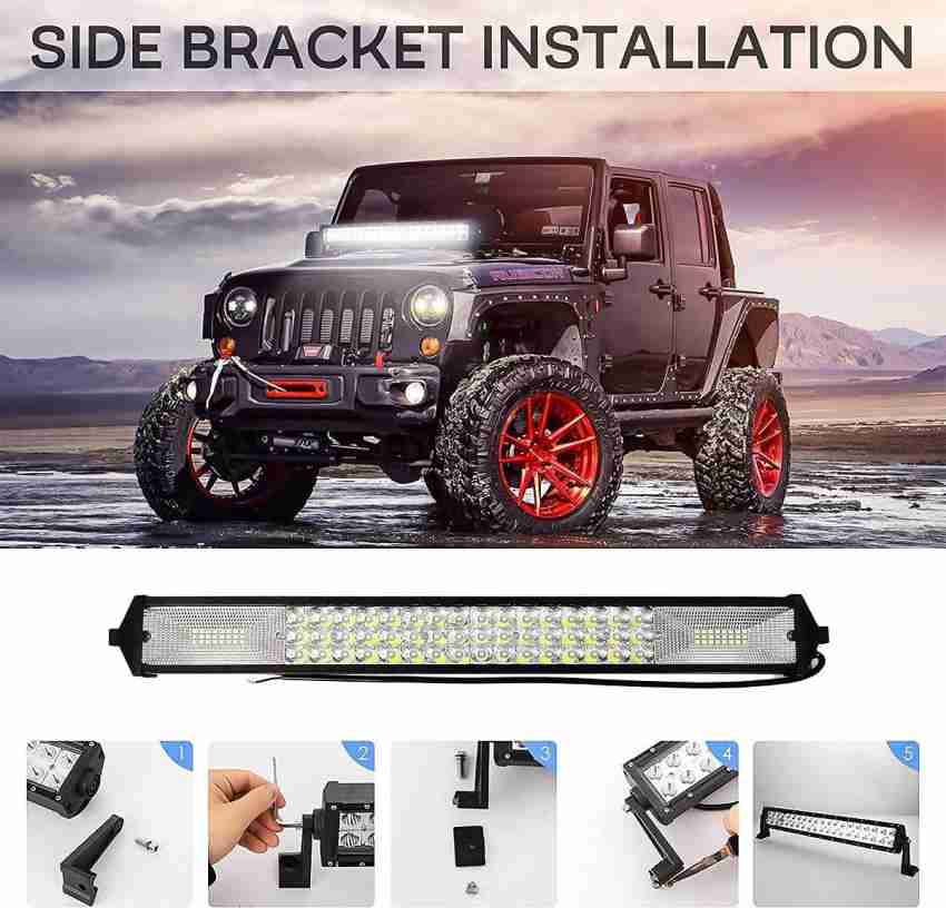 Auto MT LED BAR LIGHT 21 Inch 96 LED 288W Waterproof Heavy Universal Fog  Light Bar for All Car and Heavy Truck Tractor (21 Inch 96LED Bar Light)  Back Up Lamp Car