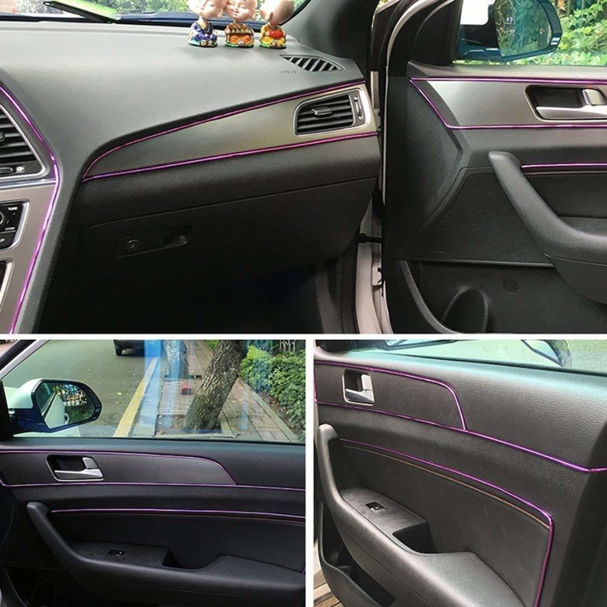 5M Universal Pink Edge Gap Line Auto Car Interior Molding Trim