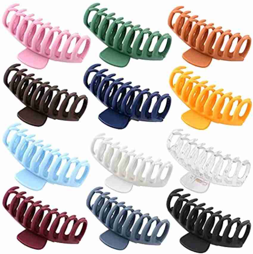 6 Pack Square Claw Clips, Hair Claw Clips for Women Girls, 3.5 Medium  Non-slip Hair Clips, Rectangular Claw Hair Clips, Matte Hair Claws Strong  Hair Styling Accessories Jumbo Claw Clip for Thin