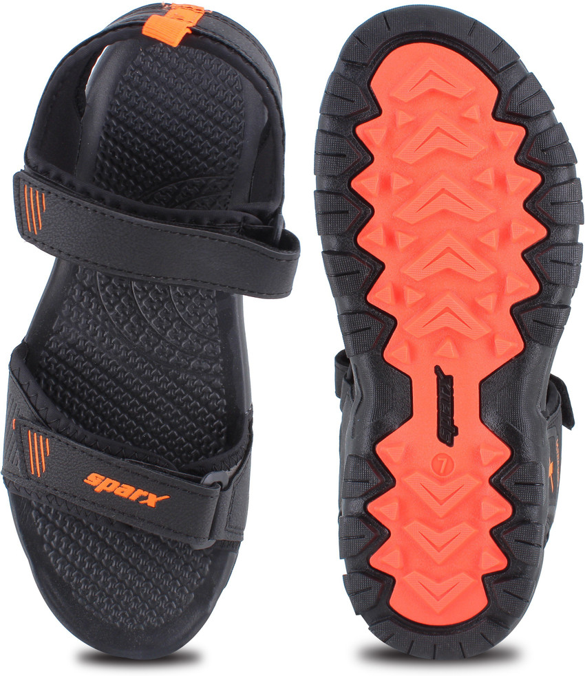 Orange and black sandals hotsell