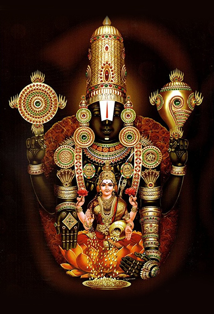 Lakshmi Narayana Vishnu Ji Laxmi Ji Wall Poster Print on Art Paper