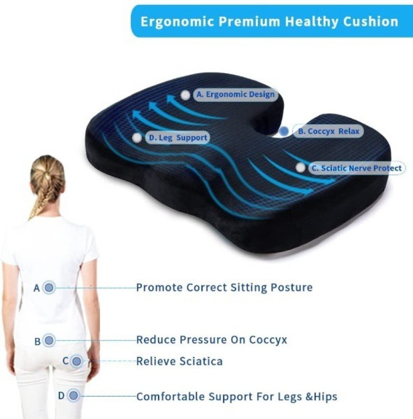 Excellent Coccyx Seat Cushion for Sciatica and Back Pain Relief