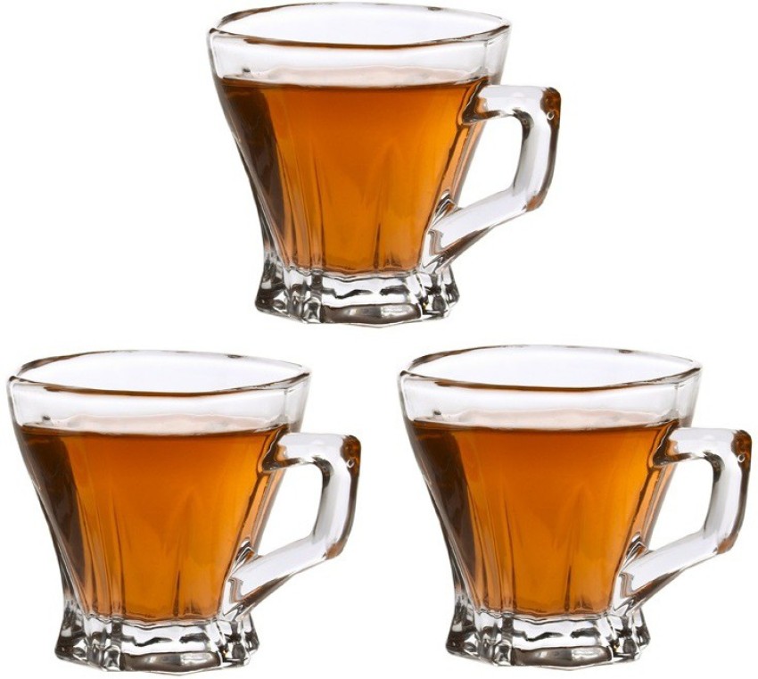 RIAVI ENTERPRISE Tea and Coffee Glasss Transparent, 130 ml, Set of