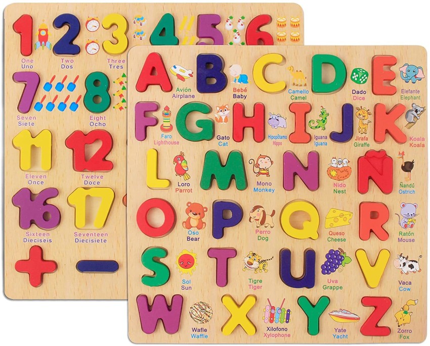 Wooden Puzzles for Toddlers, 2 Pack Wooden ABC Alphabet Number Shape Puzzles  Toddler Toys for Kids Age 1-3 Years Boys and Girls, Educational Preschool  Learning Letter Number Shape Toys 1 2 3 4 Years - Yahoo Shopping