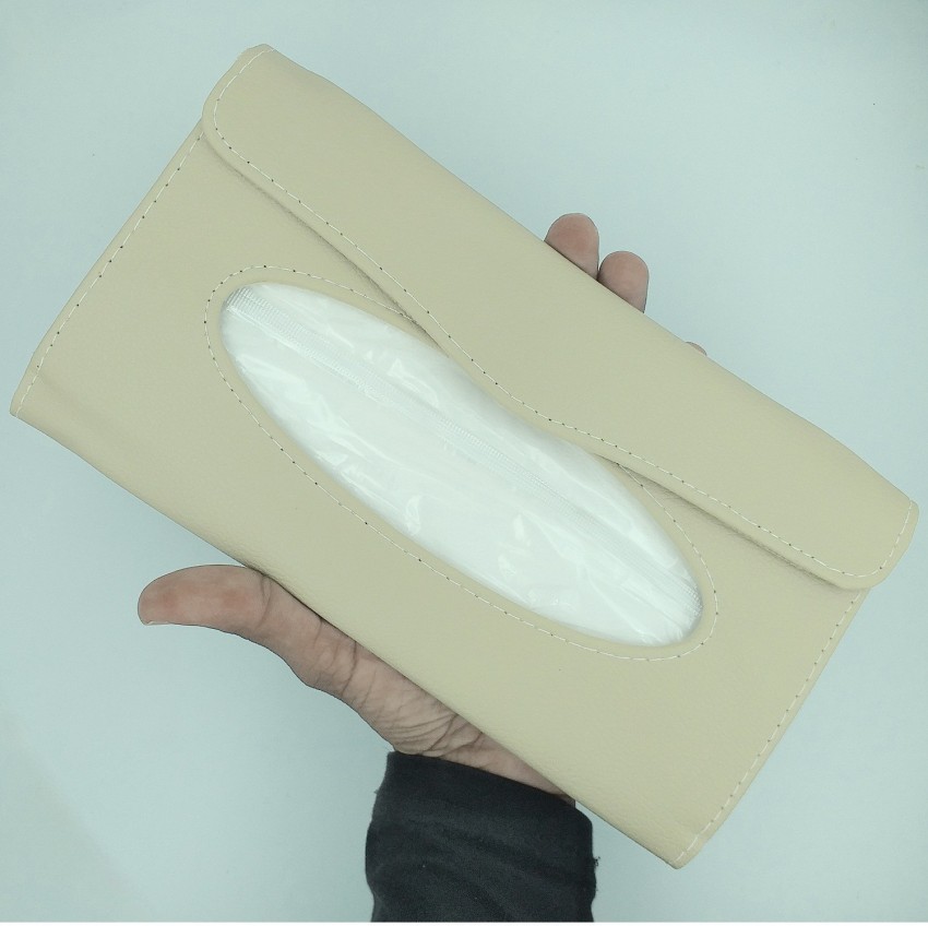 Buy Auto Addict Car tissue box holder beige color For Maruti