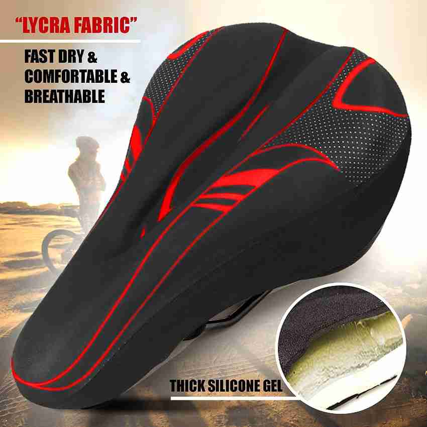 PEDFIT Bike Bicycle Cycle Extra Comfort Gel Pad Cushion Cover for Saddle Seat Bicycle Seat Cover Free Size
