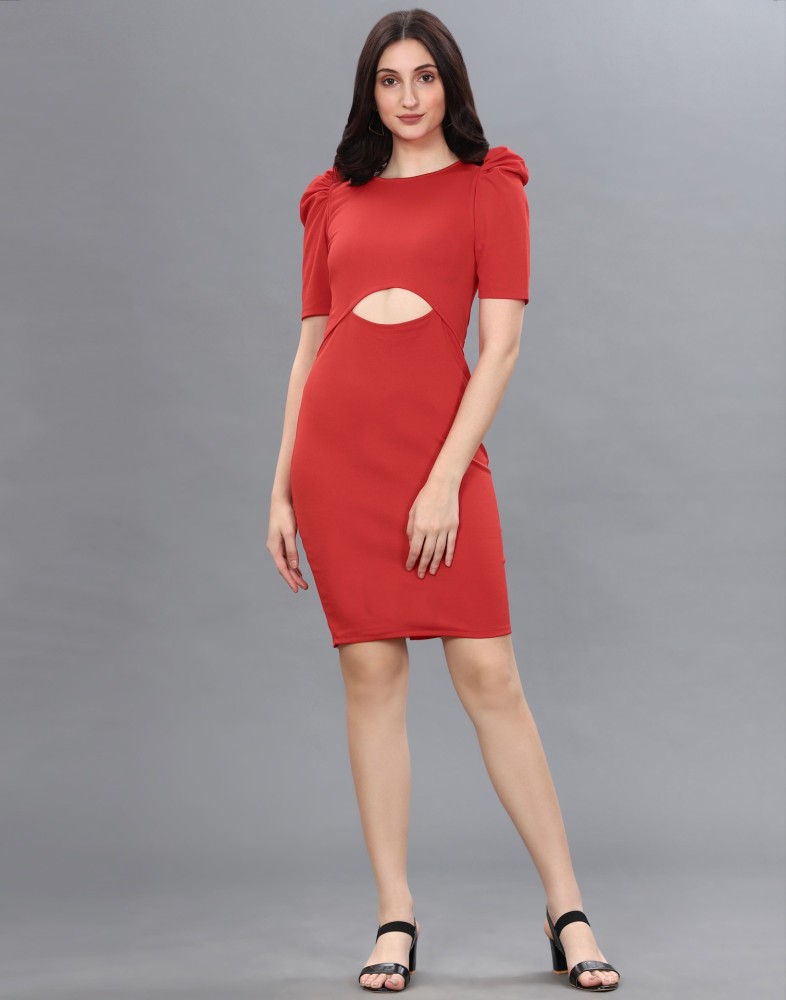 Red Bodycon Dress - Buy Red Bodycon Dress online at Best Prices in India