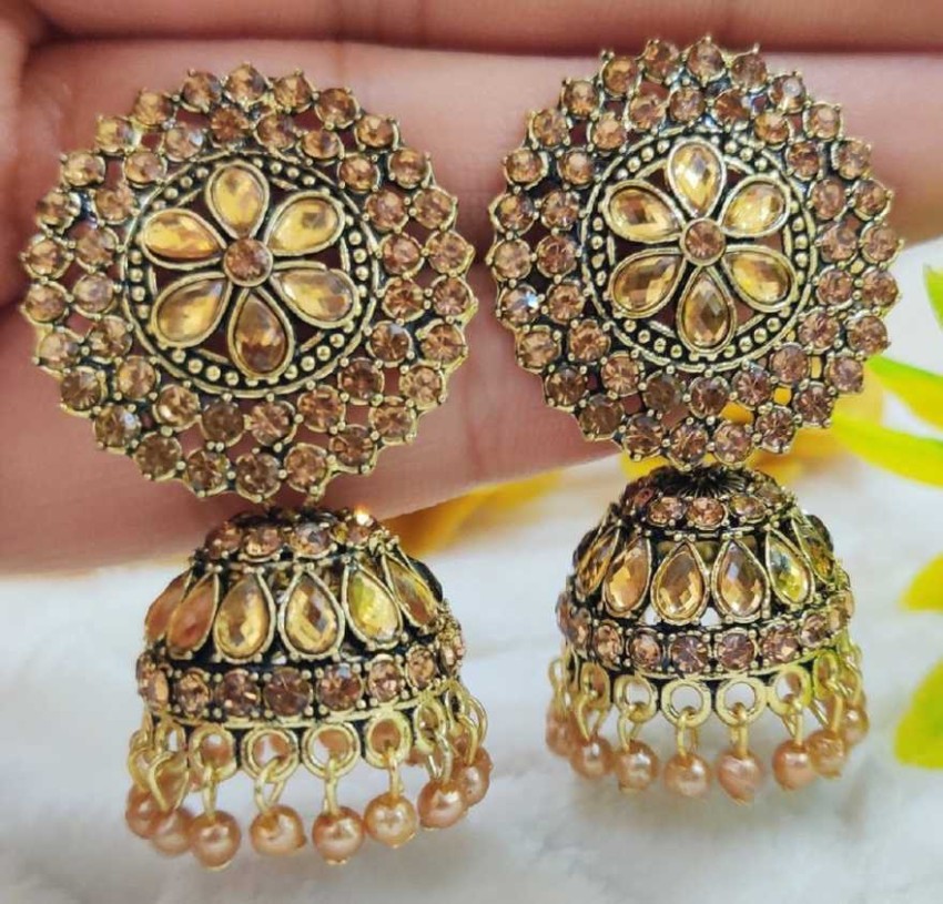 Buy online Gold Brass Jhumka Earring from fashion jewellery for Women by  Arch Fashion for ₹400 at 75% off
