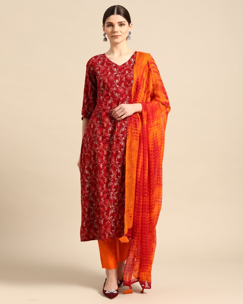 Flipkart 2025 orange kurti