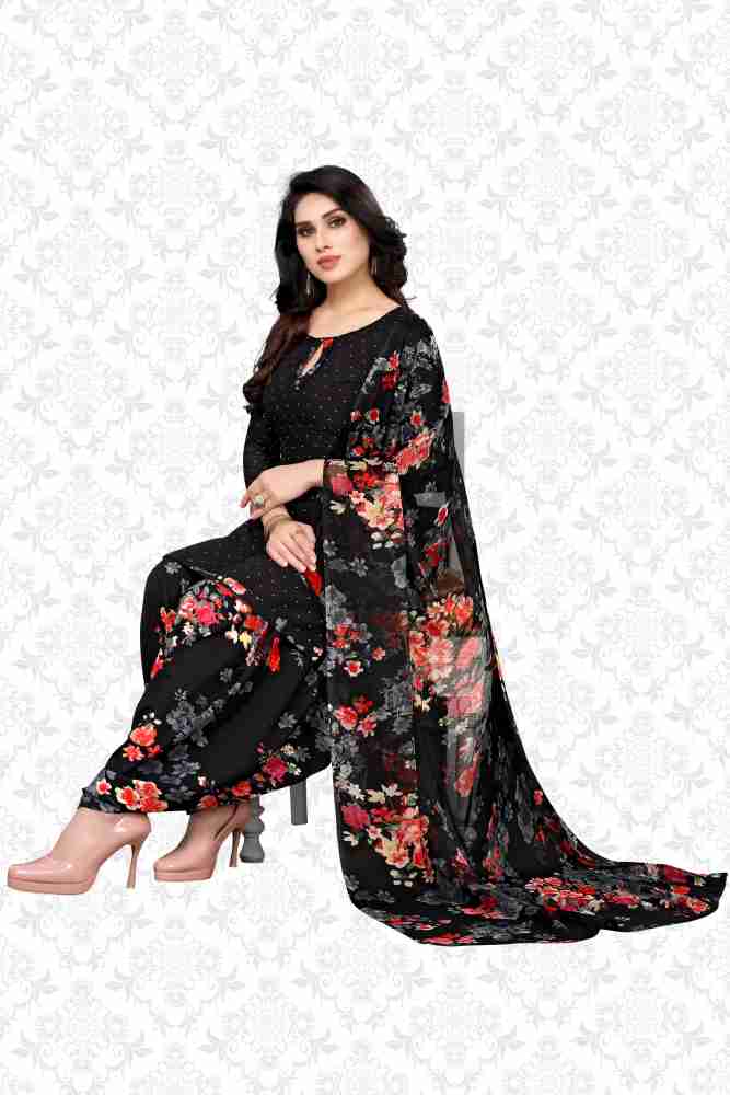 Divastri Crepe Printed Salwar Suit Material Price in India - Buy